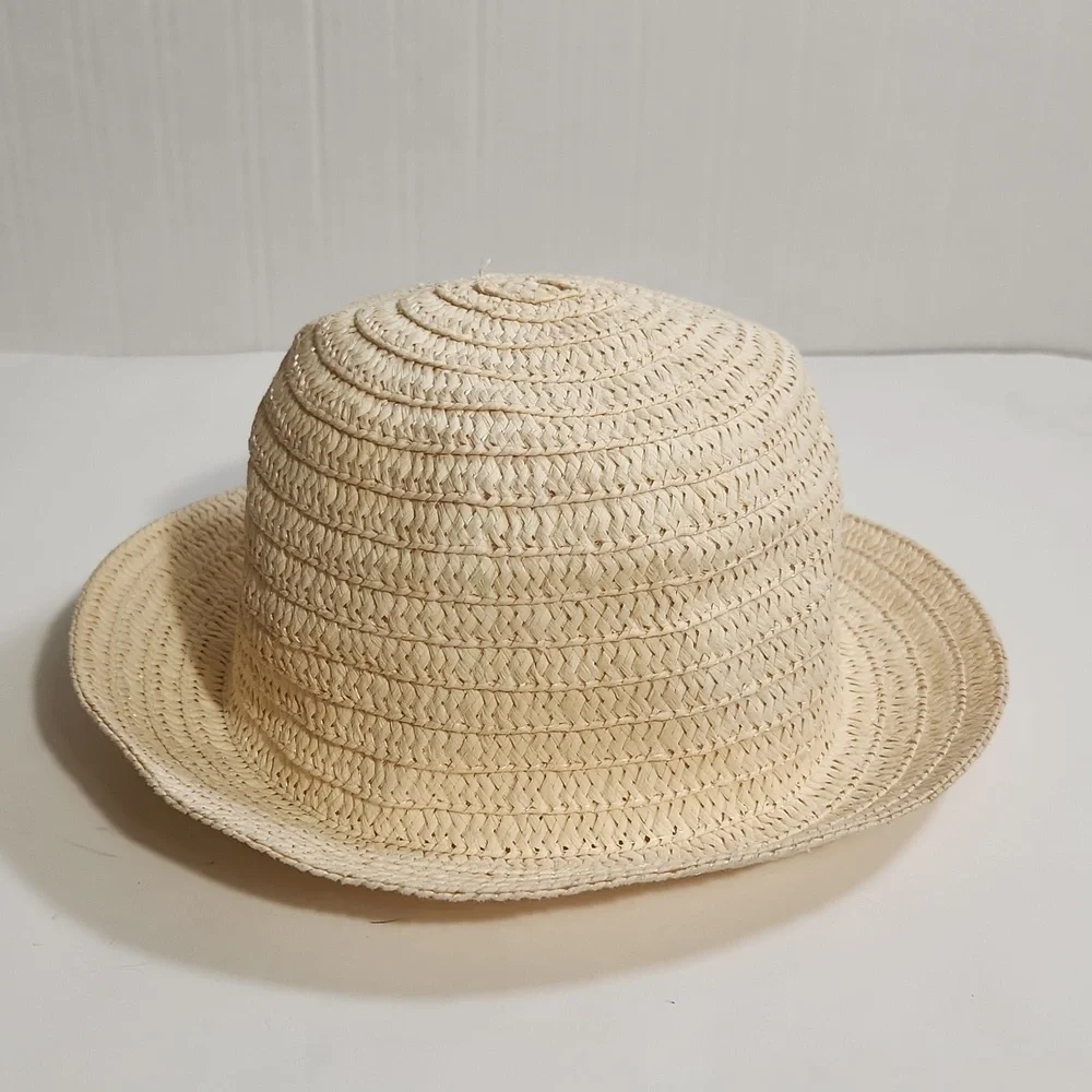Straw Hat Natural Small Flexible Brim Bucket Sun Beach Street Wear Ladies Coasta